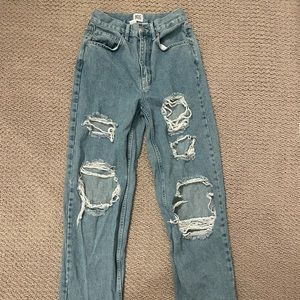 high rise baggy jeans